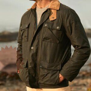 Faherty Waxed Jacket w/ Corduroy Collar (brand new w/ tags)